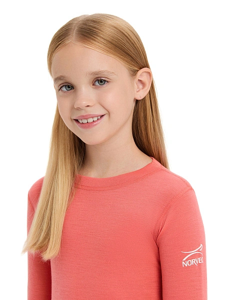 SOFT Комплект термобелья для девочек, цвет коралловый, фото 4