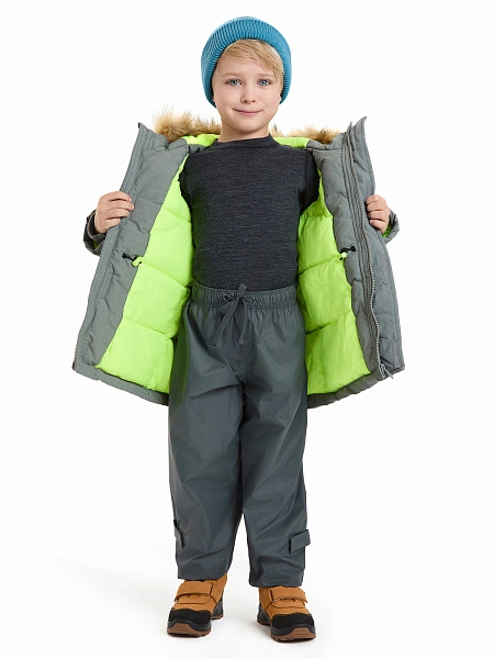 Термобелье кальсоны серии ACTIVE KIDS, двухслойное термобелье, цвет антрацит, фото 5