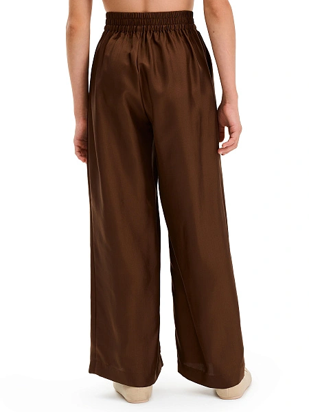Брюки SILK для девочки прямые, цвет шоколад, фото 2