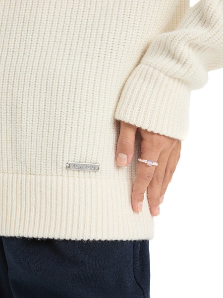 Кардиган из 100% шерсти мериноса на молнии для девочек-подростков, цвет молочный, фото 4