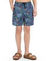 Шорты для мальчика Swimwear Антрацит паттерн Серферы