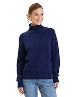 Свитер женский Cashmere&Merino blend oversize Темно-синий