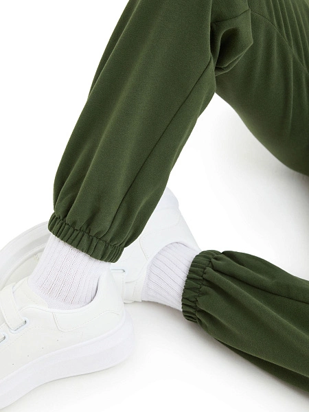 Брюки-джоггеры детские для мальчиков серии Cotton, цвет олива, фото 5