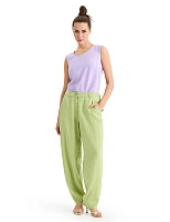 Брюки женские с карманами серии LINEN Фисташковый