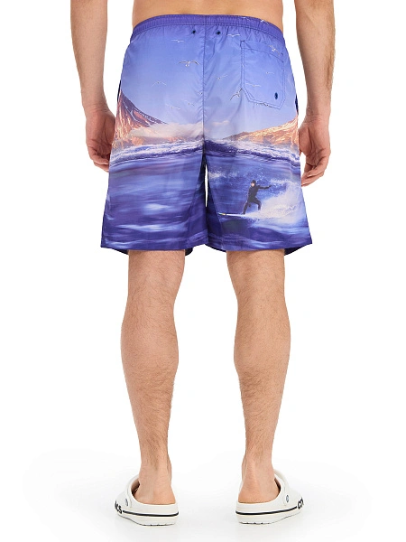 Swimwear Шорты мужские, цвет ярко-синий паттерн surf острова, фото 3