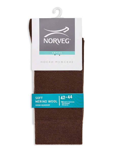 Термоноски мужские серии SOFT MERINO WOOL, цвет коричневый, фото 5