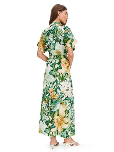 LINEN Платье женское, цвет паттерн tropical flowers, фото 2