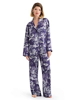 Костюм из шелка Принт темный Toile de Jouy