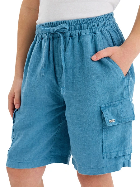 Шорты LINEN с карманами для мальчика, цвет голубой, фото 4