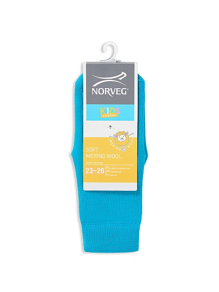 Термоноски детские шерстяные серии SOFT MERINO WOOL, цвет бирюзовый, фото 6