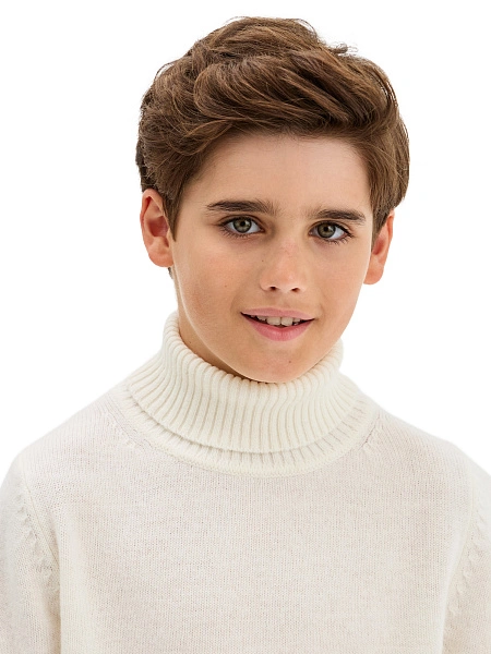 Свитер Merino Base детский для мальчиков, цвет молочный, фото 3