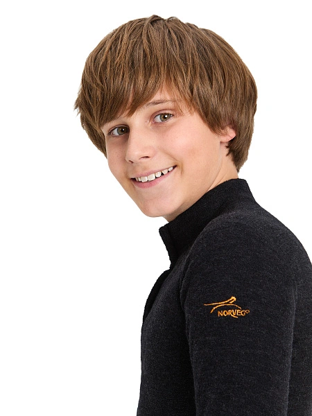 Термобелье фуфайка для мальчиков - подростков серии "-60°C", цвет антрацит, фото 3