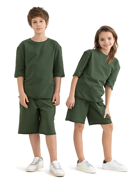 Шорты детские для мальчика Cotton, цвет олива, фото 6