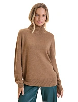 Свитер женский Cashmere&Merino blend oversize Светло-коричневый