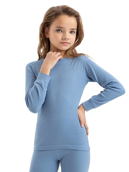 Термофутболка для девочек - подростков серии SOFT TEENS, цвет голубой пепельный, фото 1