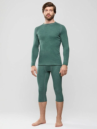 Комплект термобелья мужской серии SPORT WOOL, цвет зеленый, фото 1