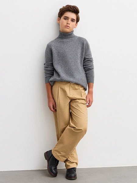 Свитер Merino Base детский для мальчиков-подростков, цвет гранит, фото 6