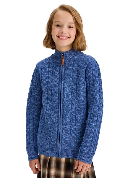 Кофта на молнии Super Fine Merino Wool для девочек, фото 1