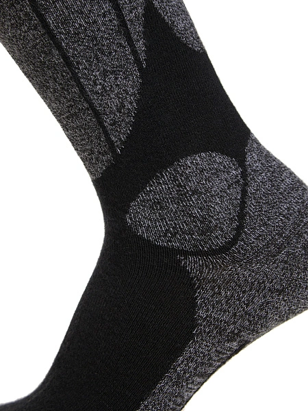 Термоноски детские ВЫСОКИЕ серии SPORT WOOL, цвет черный+антрацит, фото 5