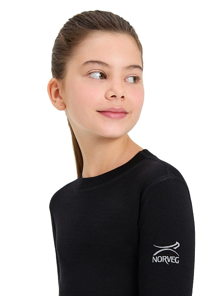 SOFT Комплект термобелья для девочек-подростков, цвет черный, фото 5