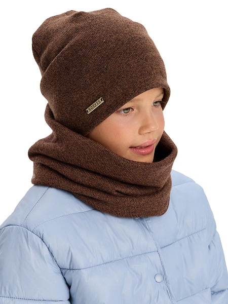 Комплект шапка и снуд из 100% шерсти мериносов, фото 3