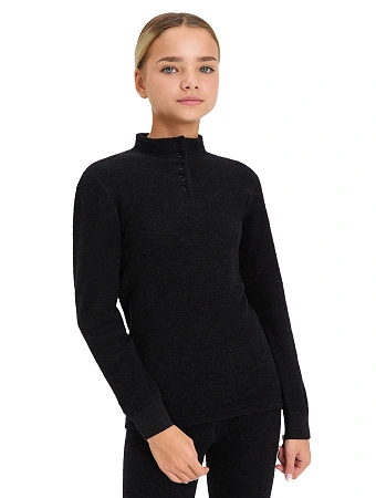 Термобелье фуфайка для девочек - подростков серии "-60°C", цвет антрацит, фото 1