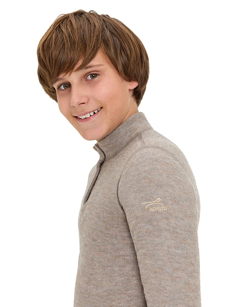 Термобелье фуфайка для мальчиков - подростков серии "-60°C", цвет бежевый, фото 3