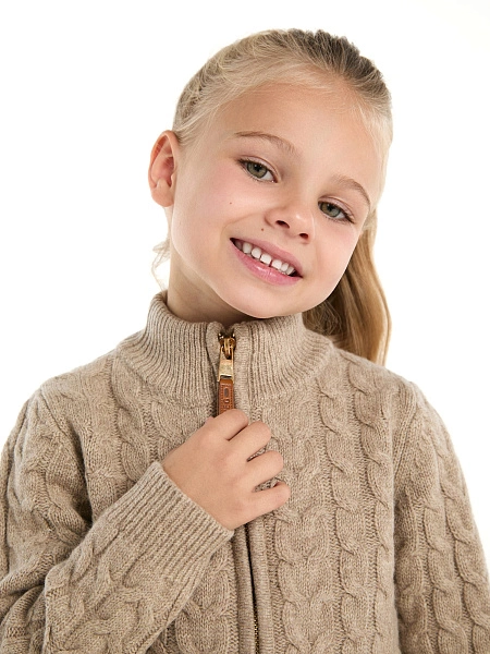 Кофта на молнии Super Fine Merino Wool для девочек, фото 3