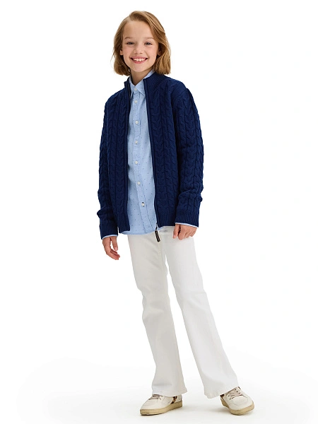 Кофта на молнии Super Fine Merino Wool для девочек, фото 5