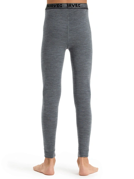 Термобелье кальсоны для мальчиков-подростков серии SOFT. Знак Woolmark, цвет серый меланж, фото 2