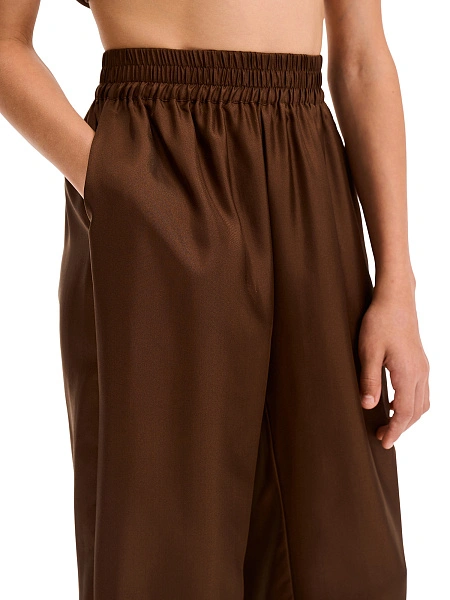 Брюки SILK для девочки прямые, цвет шоколад, фото 3