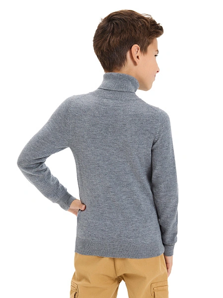 Свитер Cash Touch детский для мальчиков, цвет серый меланж, фото 3