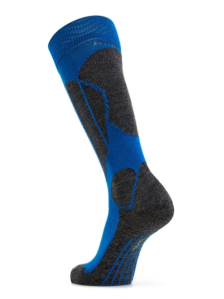 Термоноски детские ВЫСОКИЕ серии SPORT WOOL, цвет синий+антрацит, фото 3