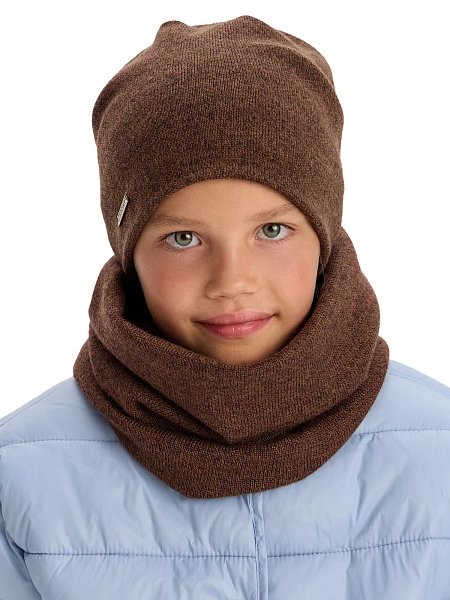 Комплект шапка и снуд из 100% шерсти мериносов, фото 2