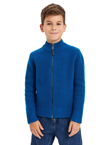 Кардиган шерстяной на молнии для мальчика, цвет арктик, фото 1