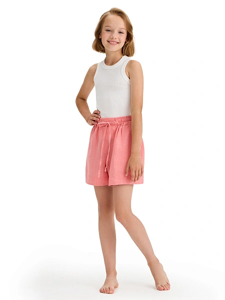 LINEN Шорты для девочки, цвет светло-розовый, фото 1