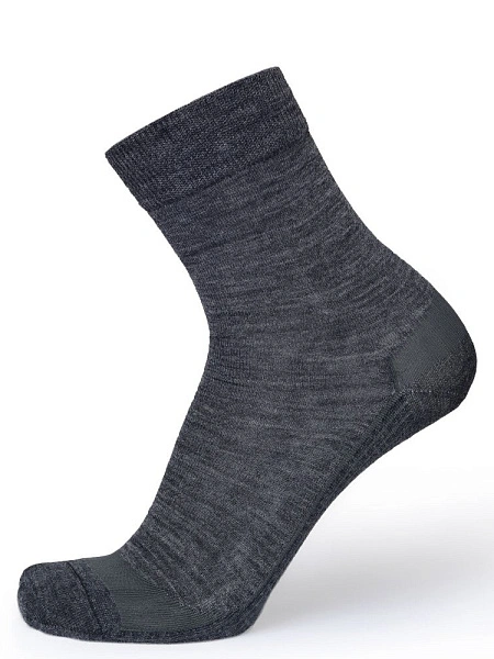 Термоноски женские серии FUNCTIONAL MERINO WOOL, цвет темно-серый меланж, фото 1