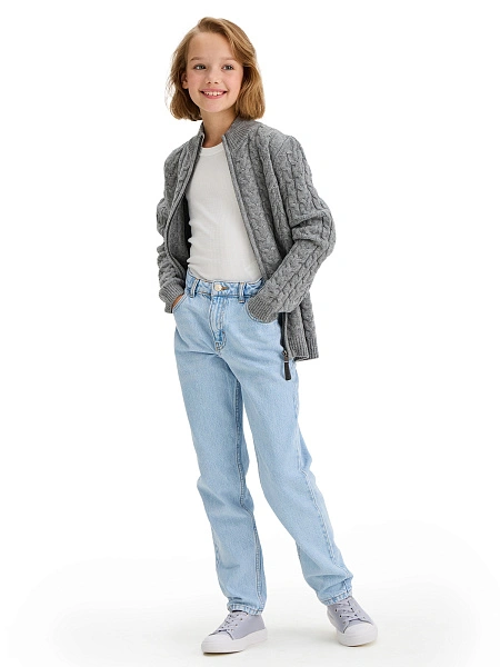 Кофта на молнии Super Fine Merino Wool для девочек, фото 5