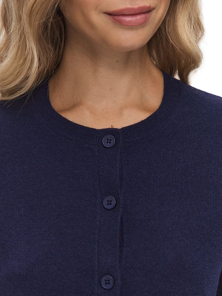 Кардиган на пуговицах, цвет темно-синий, фото 4