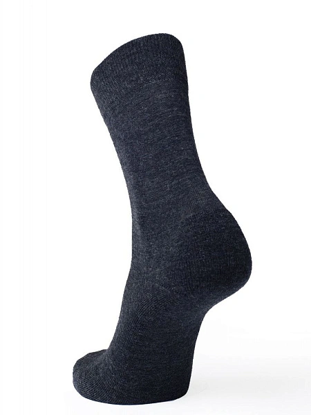 Термоноски женские серии SOFT MERINO WOOL, цвет темно-серый меланж, фото 3