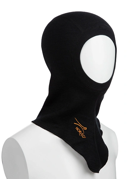 Термобелье балаклава из шерсти мериноса мужская для охоты и рыбалки серии FACE MASK, цвет черный, фото 2
