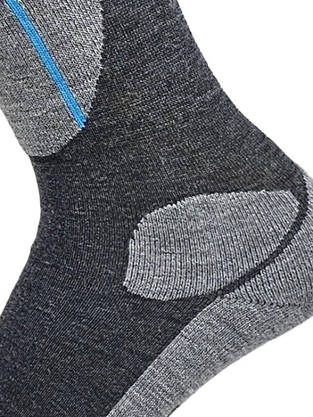 Термоноски детские ВЫСОКИЕ серии SPORT WOOL, цвет антрацит + серый, фото 3