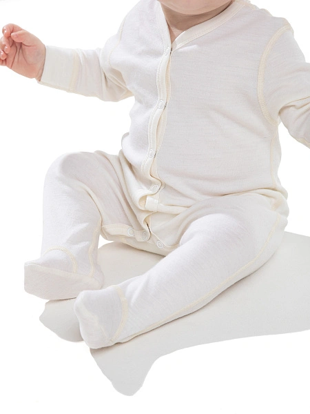 Комбинезон детский серии SOFT Woolmark, цвет молочный, фото 4
