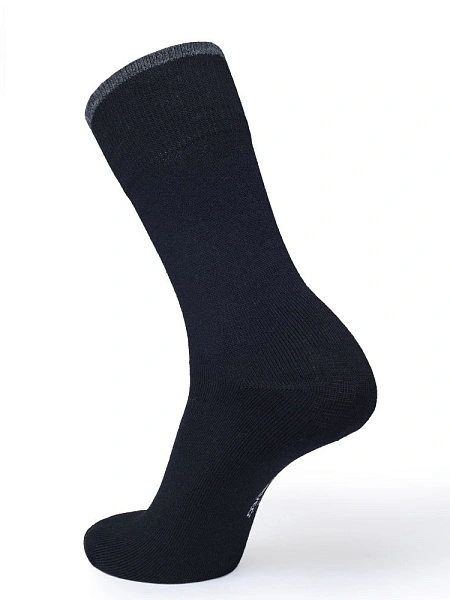 Термоноски женские для мембранной обуви серии DRY FEET, цвет черный с серой полосой, фото 3