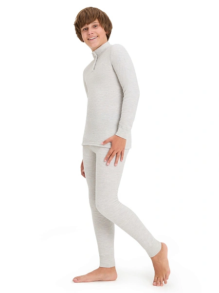 Термобелье кальсоны для мальчиков-подростков серии "-60°C", цвет жемчуг, фото 4