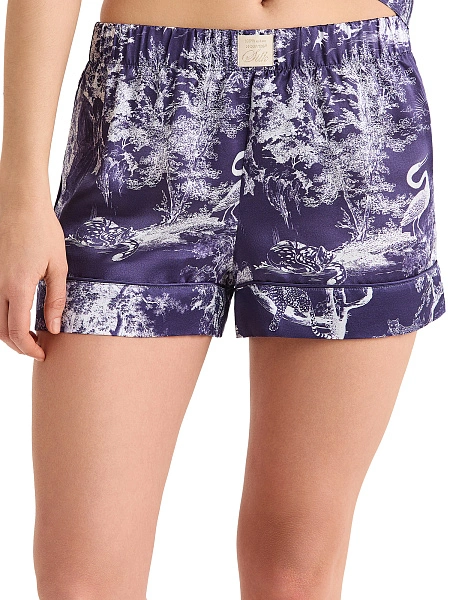 Шорты женские серии SILK, цвет принт темный toile de jouy, фото 4
