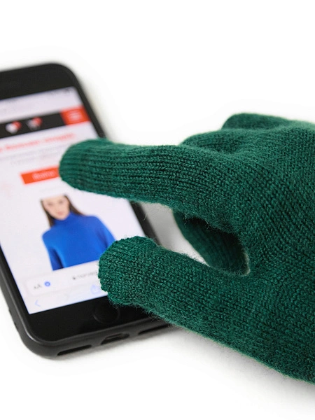 Перчатки Merino TEC Touch Screen, цвет темно-зеленый, фото 3