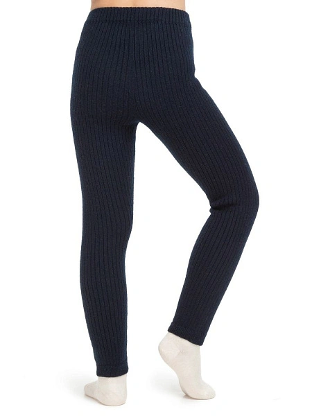 Бесшовные гамаши для детей, 50% шерсть мериносов 50% акрил, цвет синий, фото 3