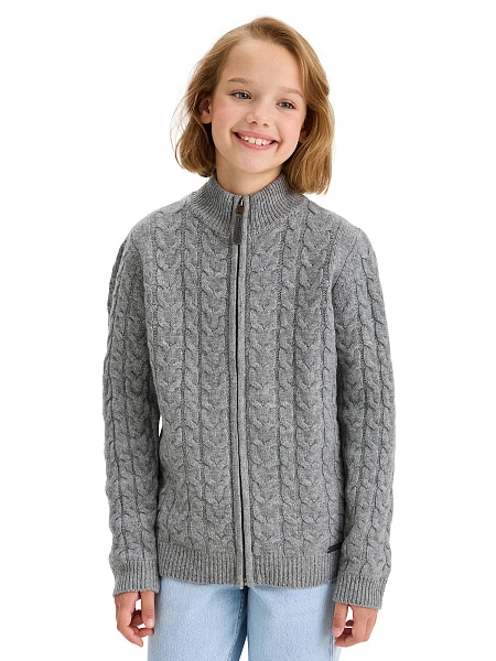 Кофта на молнии Super Fine Merino Wool для девочек, фото 1