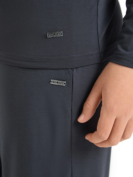 Брюки серии Bamboo для мальчика-подростка, цвет темно-серый, фото 4